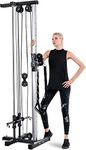 Dolphy Wall Mount Cable Station with Adjustable Dual Pulley System Pull Down Fitness Station - Home Gym Equipment (Silver & Black)