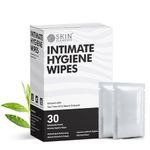 Skin Elements Intimate Hygiene Wipes | Pack of 30 Individually Wrapped Wipes | pH Balanced Wipes with Tea Tree Oil for Itching & Odor Control