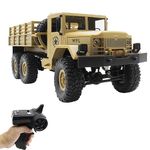 Spobot RC Military Transpotr Truck,RC Off-Road Vehicle 6WD with All Terrain,Remote Control Rack Car With2 Set of Batteries &Realistic Light is Good for Kid Gift