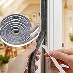 Self-Adhesive Brush Weather Stripping, High Density Felt Door Brush Strip for Sliding Sash Door Window Wardrobe Seal (7X6MM_33FT, Gray)