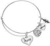 Infinity Collection Aunt Bangle Bracelet- Aunt Jewelry- Bracelets for Aunts for Special Aunt