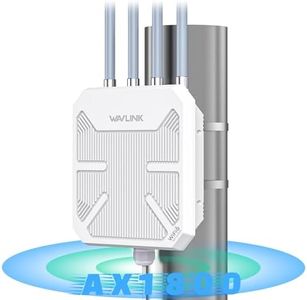 WAVLINK Wi-Fi 6 Outdoor Mesh Router/AP/Repeater, AX1800 Dual Band 2.4G+5G Long Range Outdoor WiFi Mesh Extender with PoE/4x8dBi High-gain Antennas/IP67 Weatherproof Enclosure/Signal Booster Amplifier