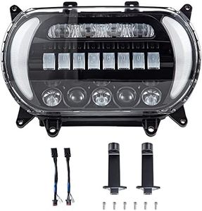 Advanblack LED Headlight, Road Glide Attack Headlight with Running/Turn Signals, Motorcycle Headlamp Fit for Harley Touring Road Glide FLTR 2015 2016 2017 2018 2019 2020 2021 (Black)