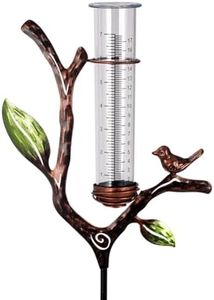 viterlight Rain Gauge Outdoor, Metal Rain Gauge with Stake