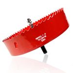 6 inch Hole Saw, M MIMHOOY 6 inch Hole Cutter for Making Cornhole Boards BI-Metal Heavy Duty Steel Hole Saw for Drywall, Plasterboard, Plastic, Fiberboard