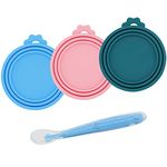 IVIA Pet Food Can Lids, Universal BPA Free Silicone Can Lids Covers for Dog and Cat Food, One Can Cap Fit Most Standard Size Canned Dog Cat Food