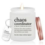 KOYFOYO Chaos Coordinator Candle Gifts for Women - Boss Day Gifts for Boss Lady Bosses - Appreciation Thank You Gifts for Women Coworker Teacher Her - Birthday Gift for Female Friend Mom Nurse