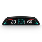 AZIJYV OBD2 Gauge Display,Head Up Display for Cars,Speedometer with Speed,Engine RPM,Clock,Overspeed Alarm,Water Temperature Alarm,Fatigue Driving Reminder,Fits Most Post-2008 Models