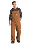 Carhartt mens Loose Fit Firm Duck Insulated Bib Overall, Carhartt Brown, Medium