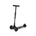 MEDITIVE Kid Road Runner Children Scooter 3-Wheel T-Bar Child Scooter With Adjustable Height Handle. Kick Scooter For Recommended Age 2 To 7 Years, Black Colour