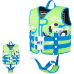 Gogokids Toddler Swim Vest, Kids Float Jacket with Dual Adjustable Strap, Child Swimming Pool Vest for 1-5 Years Swimming Learning