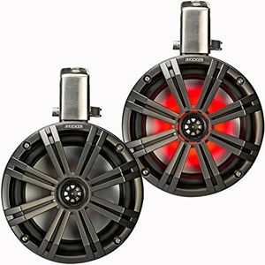 Pair Kicker 45KMTC8 8" 600 Watt Marine Wakeboard Tower Speakers w/LED's KMTC8