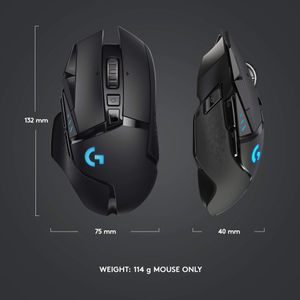 Logitech G502 LIGHTSPEED Wireless Gaming Mouse – HERO 25K, 11 Buttons, RGB