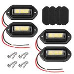 EEEKit 4PCS LED License Plate Light, 12V-24V 6-SMD License Plate Lamp Taillight for Truck SUV Trailer Van License Tags, White