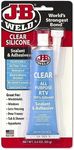 J-B Weld 31310 All-Purpose RTV Silicone Sealant and Adhesive - 3 oz. - Clear