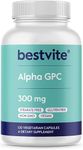 Athinika Nutrition ALPHA GPC 600MG PER SERVING (120 VEGGIE CAPSULES) - NO STEARATES - VEGAN - NON GMO - GLUTEN FREE