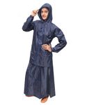 Goodluck Women's Raincoat & Skirt Set (Nylonskirtsuit_Navy Blue_Xx-Large, Casual Style)