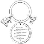 AMZQ Graduation Gifts for Him Her High School Graduates Inspirational Gifts for Class 2024 University Graduation Keyring for Boys Girls Son Daughter