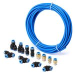 AIRTOON Air Hose Pipe Tube Kit 6mm OD with 1/4” Push to Connect Air Fittings (13 PCS)，Pneumatic Air Line Connector