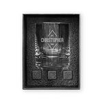 Weddingstar Custom Whiskey Glass 11oz Gift Box Set Personalized Engraving - Diamond Emblem