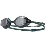TYR Black Ops Non Mirrored Adult Fit Swim Goggles, Smoke/teal, one size