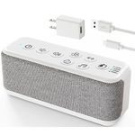 OnLyee White Noise Machine Adult, Sound Machine Rechargeable for Office Privacy & Noise Canceling, Powerful Battery, 42 Soothing Sound with Lullabies & Fan Sounds, Auto-Off Timer & 8-Level Volume Control for Baby/Kid/Adults(White)