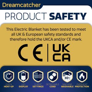 Dreamcatcher Heated Throw Blanket – Grey Electric Fleece