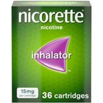 Nicorette 15mg Inhalator (36 Cartridges), Discreet & Convenient Nicotine Inhaler for Quitting Smoking, Smoking Cessation Aid with Replaceable Cartridges