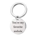 You're My Favorite Asshole Keychain Key Ring Valentines Day Birthday Christmas Gift for Husband Boyfriend Gift