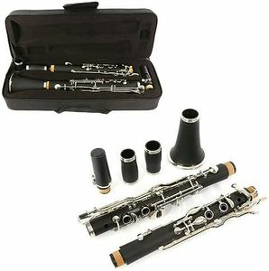 WUQIMUSC Professional Clarinet Ebonite Wood Nickel Plated Keys with Barrels Reed accessories Nice sound Durable case (gkey-clarinet)
