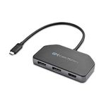 Cable Matters 4K Triple Display USB C Hub with 2X DisplayPort, HDMI, and 100W Charging for Windows and Linux - DisplayPort 1.4 and DSC 1.2 Enabled for Triple 4K 60Hz Display - Not Compatible with Mac