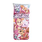 Paw Patrol Toddler Bedding Set, Skye EXPRESSIONS (3 Piece Set, Fits Standard Crib Mattress) Includes Microfiber Reversible Comforter, Fitted Sheet, Pillowcase for Kids (Official Nickelodeon Product)