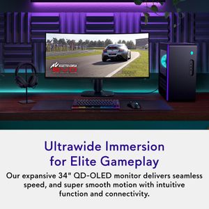 Alienware 34” QD-OLED Gaming Monitor – UltraWide Curved Display