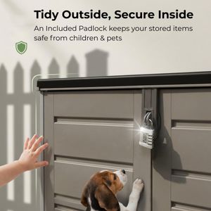 Olsen & Smith XL Wheelie Bin Storage Shed 1170L – Outdoor Plastic Garden Box for 2x 230L Bins, Tools, Bikes, Toys