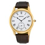 Seiko Unisex-Adult Analog Quartz Watch with Leather Strap SRK050P1