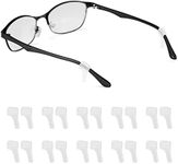 lvvfit Anti-slip Ear Hooks Holder Eyeglasses Retainers Silicone Glasses Temple Holders for Glasses Sunglasses, Clear 10 Pairs, Regular