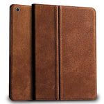 Gexmil Cover for iPad 10.2 Inch Case,9th/8th/7th Generation(2021/2020/2019) Genuine Leather Cover Anti Fingerprint/Slip,Cowhide Folio Cover Auto Sleep/Wake with Adjustable Stand,Sand Dark Brown