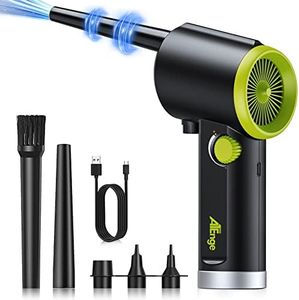 Compressed Air Duster, Electric Air Duster, Handheld Cordless Air Duster, Stepless Speed Motor, 6000mAh Rechargeable Air Blower, Type-C Fast Charge, for Computer, Keyboard, Pet House