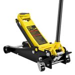 VEVOR Floor Jack, 2.5 Ton Heavy-Duty Steel Racing Low Profile Floor Jack, with Dual Pistons Quick Lift Pump, Lifting Range 3.64"-19.49"