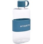 Hydrte Slim Water Bottle│Mini Water Bottle for Travel│Flat Water Bottle Design│Cute Water Bottles│Small Water Bottle for Purse or Travel - 18oz Capacity (Ocean Blue)