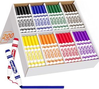 Aigybobo 200 Count Washable Markers Bulk, 8 Assorted Colors, Broad Line for School, Kids, Back to School Supplies, Classroom Essentials for Teachers
