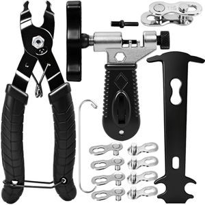 SBGGRL Bike Chain Tool Repair Kit,Bicycle Chain Removal Tools,Chain Breaker Tool &Plier&Checker& 4 Pairs Missing Links for Single 6/7/8/9/10/11 Speed Chain,Biking Gear