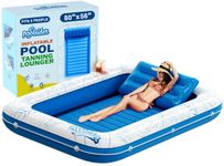 Premium Inflatable Tanning Pool Lounger | XL Inflatable Tanning Bed for Adults | Multipurpose Pool Floats | Inflatable Pool Float | Tanning Float by Poolsider