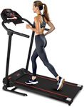 SereneLife Folding Electric Treadmill, Compact & Portable Walking/Running Machine with Digital Screen, Bluetooth Speaker & Fitness App – Home Gym Cardio Exercise Equipment