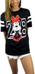 Disney Womens Minnie Mouse Varsity Football Tee