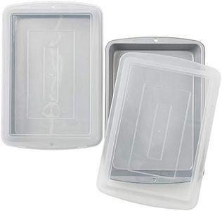 Wilton Recipe Right Non-Stick 13 x 9-Inch Covered Oblong Baking Pan, Set of 2 Pans with Lids