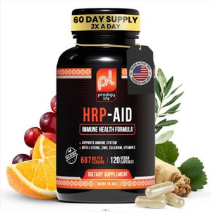 Prodigy Life Premium Immune Support - HRP-Aid Cold Sore Medicine - Lysine Complex with Vitamin C, Zinc. L-Lysine 250mg. All Natural Formula (120ct)