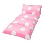 Butterfly Craze Floor Pillow Bed Lounger Cover, Cozy & Stylish Seating Solution for Kids & Adults, Recliner Floor Cushion for Ultimate Comfort, Toddler Nap Mat, Cover Only, Light Pink Polka Dot, Queen