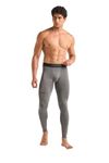 TRYB Men’s Compression Pants | Muscle Support Athletic Wear | Anti-Chafing, Quick Dry, 4-Way Stretch, Breathable | Gym Running Training Pants with Pocket (in, Alpha, XL, Grindle Grey)