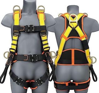 TT TRSMIMA Safety Harness Fall Protection Upgrade 4 Quick Buckles Construction Full Body Harness with 6 Adjustment D-ring